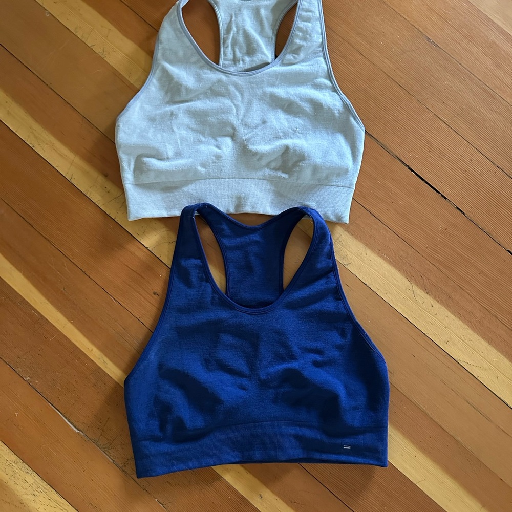 Branwyn Blue and Gray Racerback Bra
